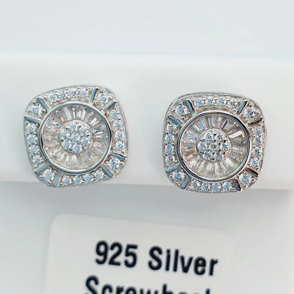 925 Sterling Silver Cubic Zirconia Earrings, U19254796 - Picture 4 of 10